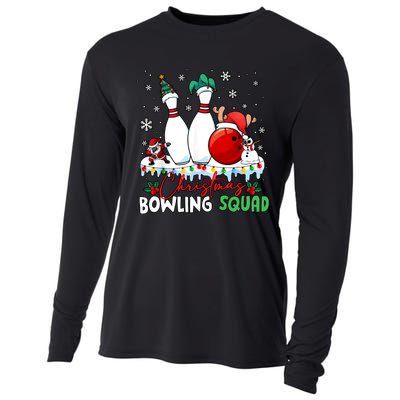 Christmas Bowling Squad Funny Bowling Lover Santa Claus Snowman Cooling Performance Long Sleeve Crew