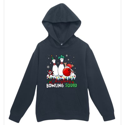 Christmas Bowling Squad Funny Bowling Lover Santa Claus Snowman Urban Pullover Hoodie