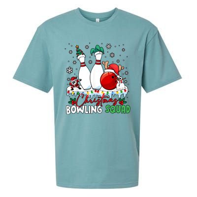 Christmas Bowling Squad Funny Bowling Lover Santa Claus Snowman Sueded Cloud Jersey T-Shirt