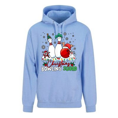 Christmas Bowling Squad Funny Bowling Lover Santa Claus Snowman Unisex Surf Hoodie