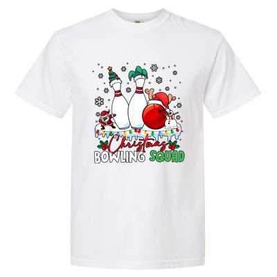 Christmas Bowling Squad Funny Bowling Lover Santa Claus Snowman Garment-Dyed Heavyweight T-Shirt