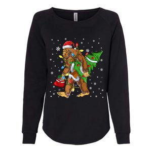 Christmas Bigfoot Santa Hat Tree Lights Xmas Sasquatch Funn Womens California Wash Sweatshirt