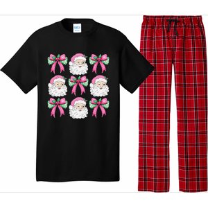 Coquette Bow Santa Claus Merry Christmas Women Xmas Pajamas Pajama Set