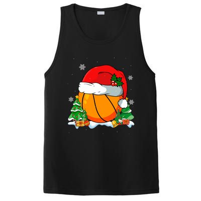 Cool Basketball Santa Hat Christmas Tree Basketball Lover Gift PosiCharge Competitor Tank