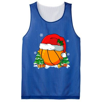 Cool Basketball Santa Hat Christmas Tree Basketball Lover Gift Mesh Reversible Basketball Jersey Tank