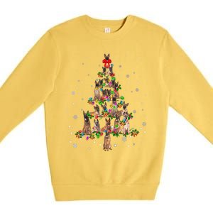 Cute Belgium Shepherd Dog Christmas Tree Gift Decoration Xmas Gift Premium Crewneck Sweatshirt