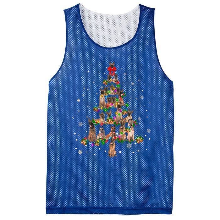 Cute Belgium Shepherd Dog Christmas Tree Gift Decoration Xmas Gift Mesh Reversible Basketball Jersey Tank