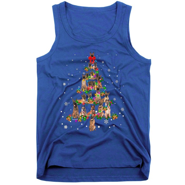 Cute Belgium Shepherd Dog Christmas Tree Gift Decoration Xmas Gift Tank Top