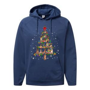 Cute Belgium Shepherd Dog Christmas Tree Gift Decoration Xmas Gift Performance Fleece Hoodie