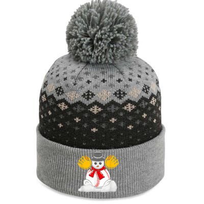 Christmas Baseball Snow Cute For Xmas Baseball Lover Cool Gift The Baniff Cuffed Pom Beanie