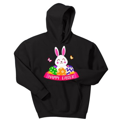 Cute Bunny Spring Hunt Eggs Rabbit Happy Easter Day Outfit Kids Hoodie