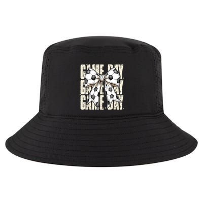 Coquette Bow Soccer Funny Game Day Soccer Cool Comfort Performance Bucket Hat