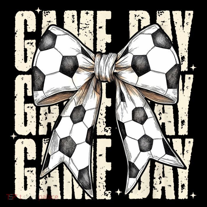 Coquette Bow Soccer Funny Game Day Soccer Sweatshirt