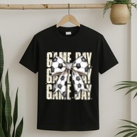 Coquette Bow Soccer Funny Game Day Soccer T-Shirt