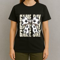 Coquette Bow Soccer Funny Game Day Soccer T-Shirt