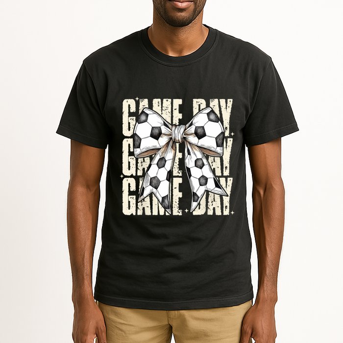 Coquette Bow Soccer Funny Game Day Soccer Tall T-Shirt