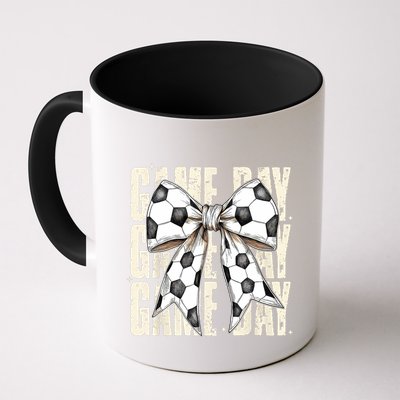 Coquette Bow Soccer Funny Game Day Soccer Mug