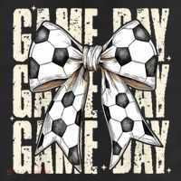 Coquette Bow Soccer Funny Game Day Soccer Beanie