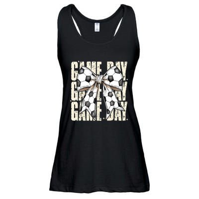 Coquette Bow Soccer Funny Game Day Soccer Ladies Essential Flowy Tank