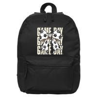 Coquette Bow Soccer Funny Game Day Soccer 16 in Basic Backpack