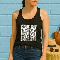 Coquette Bow Soccer Funny Game Day Soccer Womens Tank Top