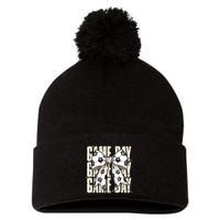 Coquette Bow Soccer Funny Game Day Soccer Pom Pom 12in Knit Beanie