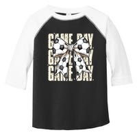 Coquette Bow Soccer Funny Game Day Soccer Toddler Fine Jersey T-Shirt