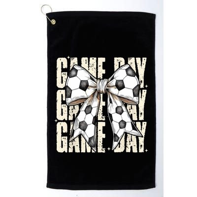 Coquette Bow Soccer Funny Game Day Soccer Golf Towel