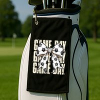Coquette Bow Soccer Funny Game Day Soccer Golf Towel