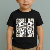 Coquette Bow Soccer Funny Game Day Soccer Toddler T-Shirt