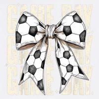 Coquette Bow Soccer Funny Game Day Soccer Garment-Dyed Sweatshirt