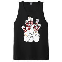 Cartoon Bowling Scared Bowling Pins Funny Sport Bowler PosiCharge Competitor Tank