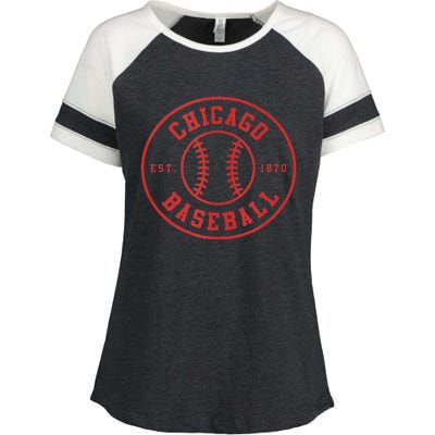 Chicago Baseball Seventh Inning Stretch Gameday Fan Gear Enza Ladies Jersey Colorblock Tee