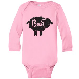 Cute Baa Sheepp Sound Black Sheepp Toy Lovers Gift Baby Long Sleeve Bodysuit