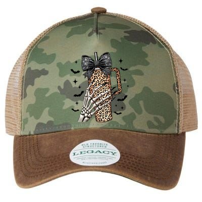 Coquette Bow Skeleton Bougie Legacy Tie Dye Trucker Hat