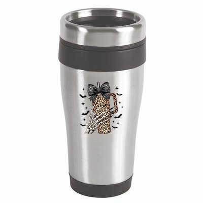 Coquette Bow Skeleton Bougie 16oz Travel Tumbler
