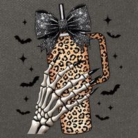 Coquette Bow Skeleton Bougie Cotton Canvas Backpack