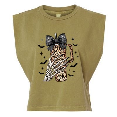 Coquette Bow Skeleton Bougie Garment-Dyed Women's Muscle Tee