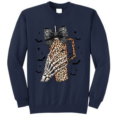 Coquette Bow Skeleton Bougie Tall Sweatshirt