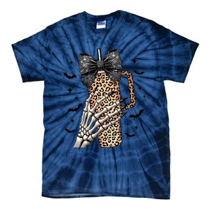 Coquette Bow Skeleton Bougie Tie-Dye T-Shirt