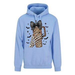 Coquette Bow Skeleton Bougie Unisex Surf Hoodie