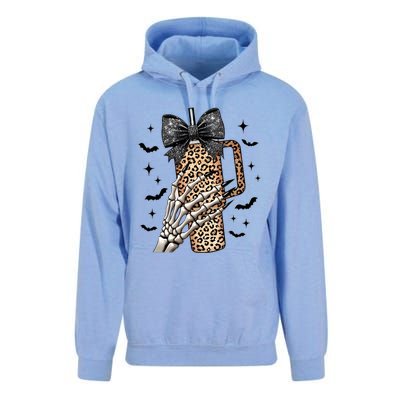 Coquette Bow Skeleton Bougie Unisex Surf Hoodie