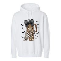 Coquette Bow Skeleton Bougie Garment-Dyed Fleece Hoodie
