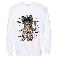 Coquette Bow Skeleton Bougie Garment-Dyed Sweatshirt