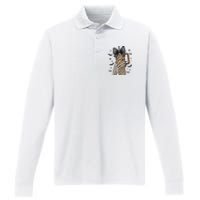 Coquette Bow Skeleton Bougie Performance Long Sleeve Polo