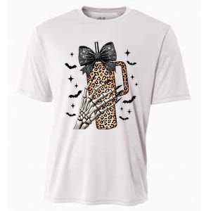 Coquette Bow Skeleton Bougie Cooling Performance Crew T-Shirt