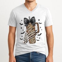 Coquette Bow Skeleton Bougie V-Neck T-Shirt