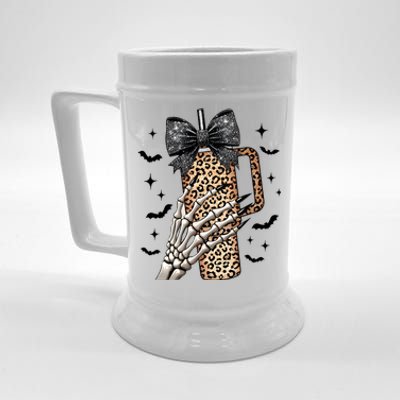 Coquette Bow Skeleton Bougie Beer Stein