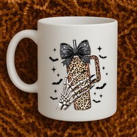 Coquette Bow Skeleton Bougie Mug