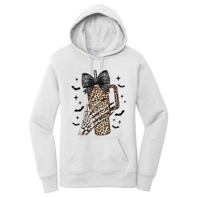Coquette Bow Skeleton Bougie Women's Pullover Hoodie